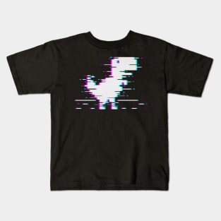 Internet Dino Glitch Kids T-Shirt